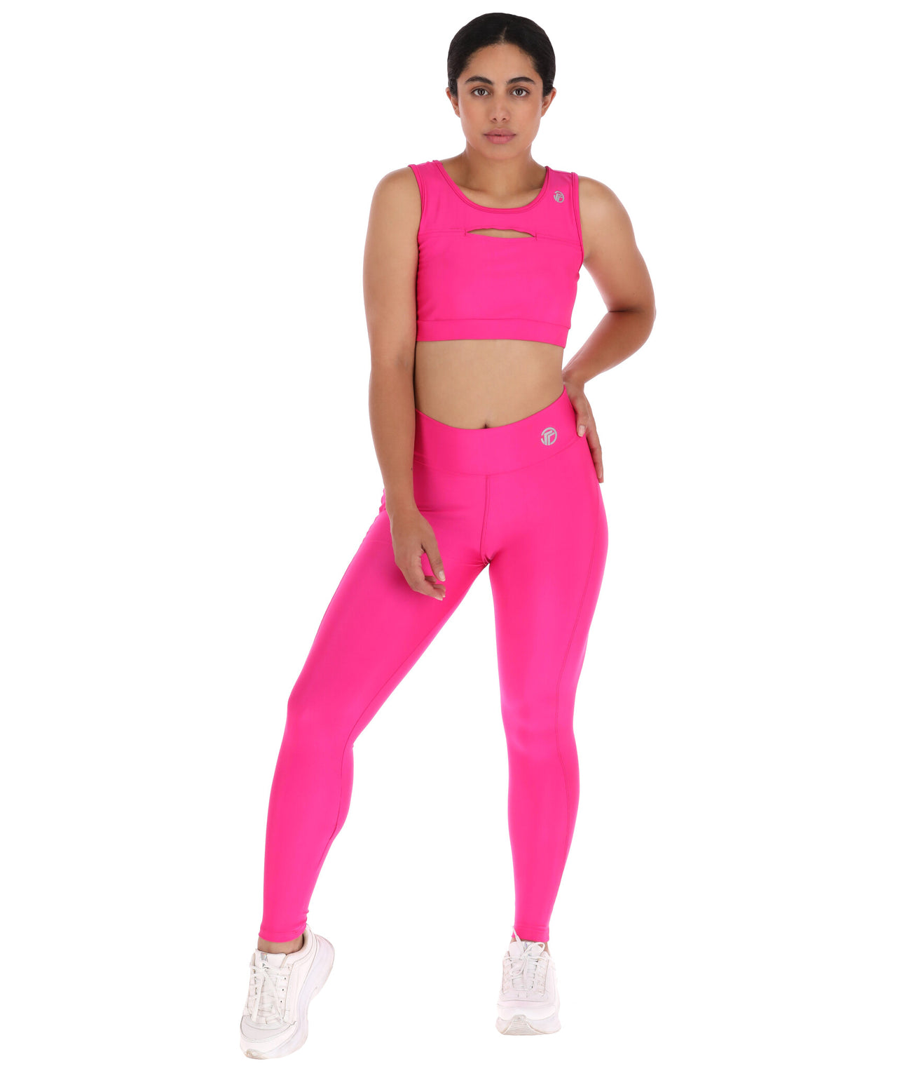 Leggins Deportivos Mujer Rosa Liso - TFIT PRO 961