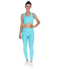 Thumbnail for Leggins Deportivos Mujer Azul Cielo Liso - TFIT - TFIT