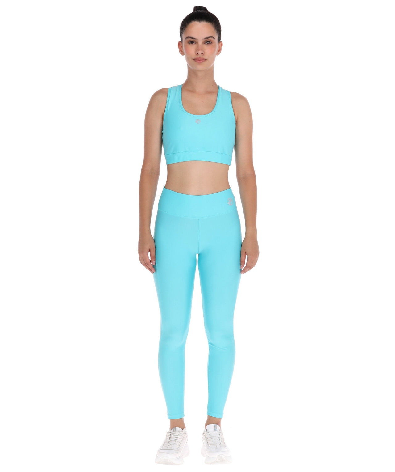 Leggins Deportivos Mujer Azul Cielo Liso - TFIT - TFIT