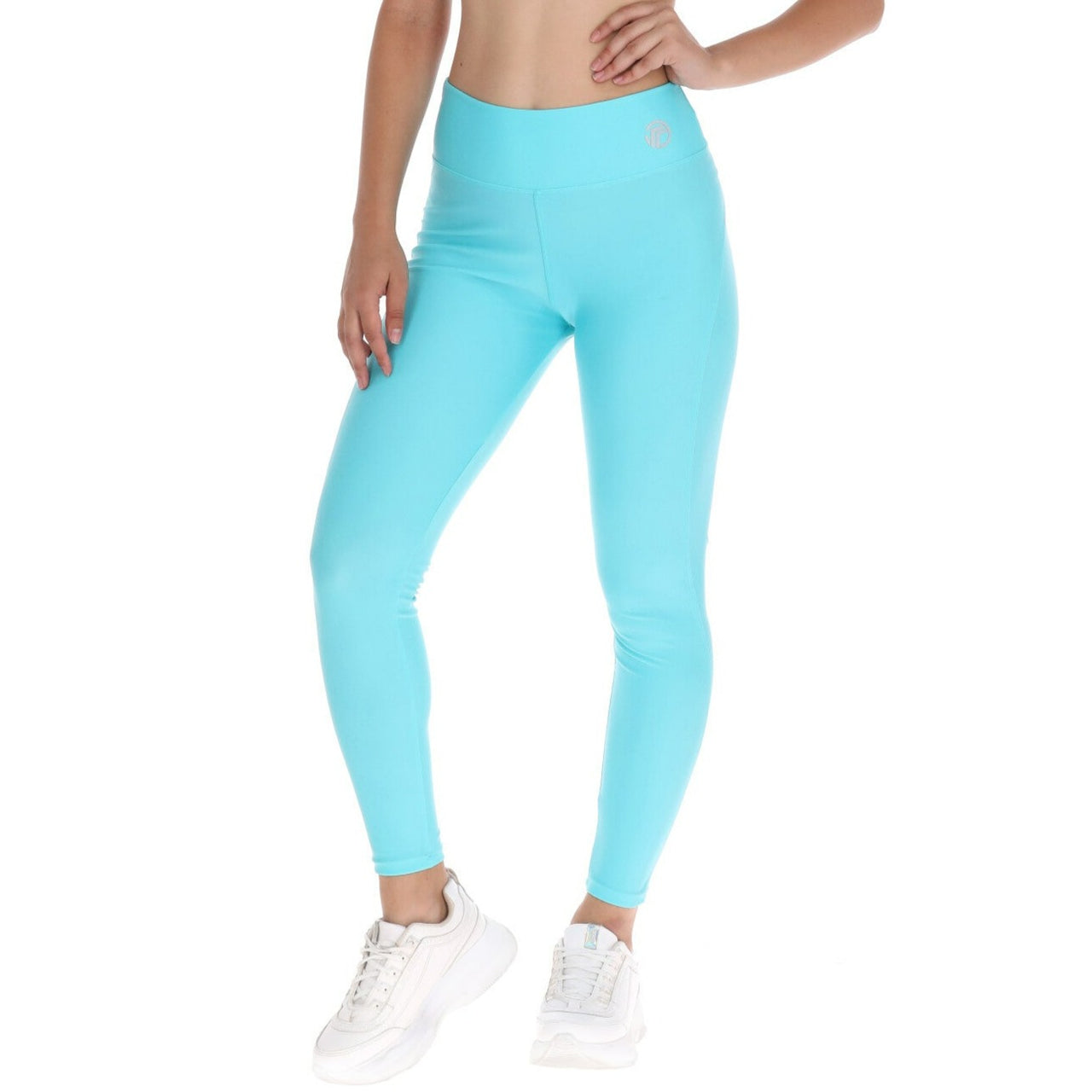 Leggins Deportivos Mujer Azul Cielo Liso - TFIT - TFIT