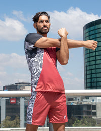 Thumbnail for Playera Deportiva Caballero Estampado Mundial Qatar Rojo TFIT 171 - TFIT