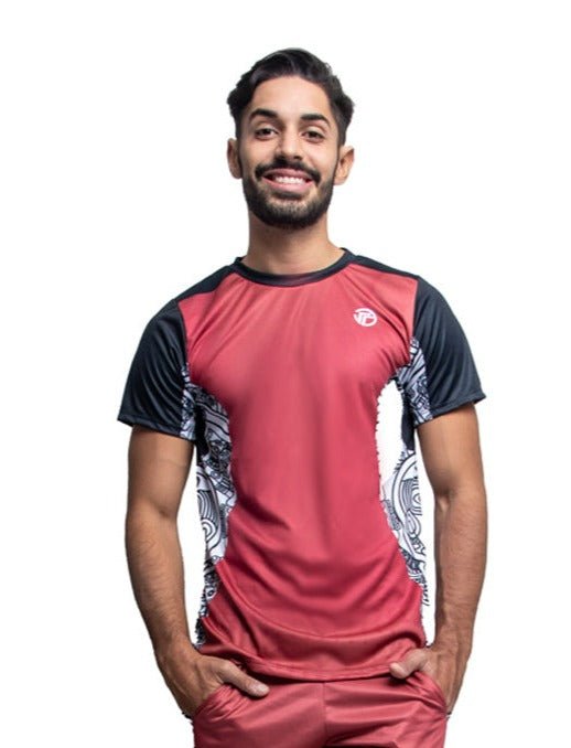 Playera Deportiva Caballero Estampado Mundial Qatar Rojo TFIT 171 - TFIT