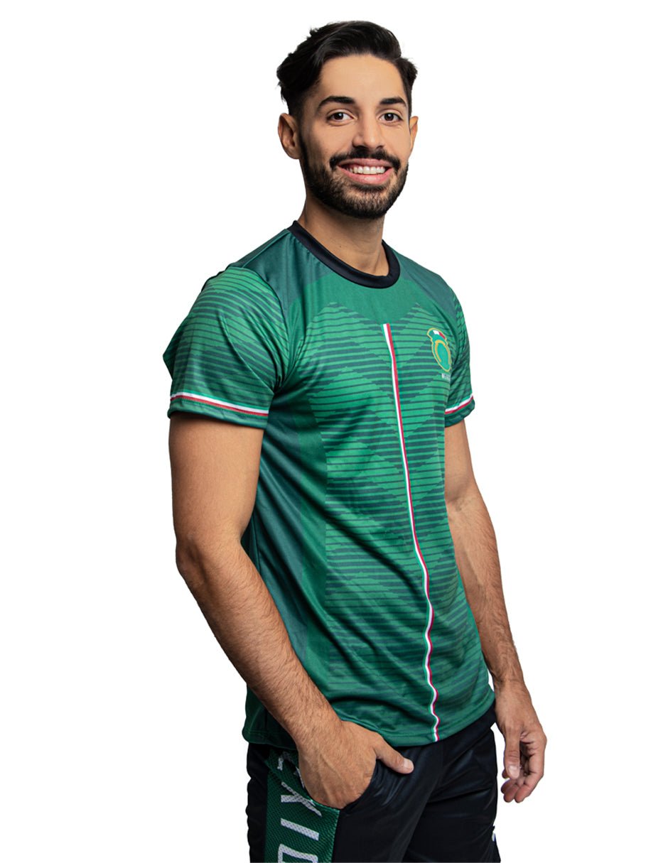 Playera Deportiva Caballero Estampado Mundial Qatar Verde TFIT 170 - TFIT