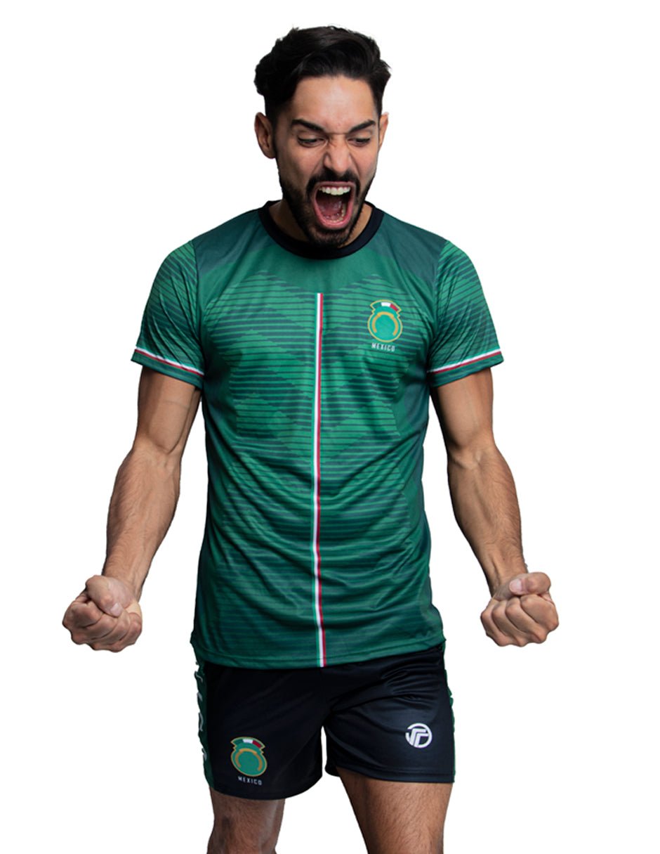 Playera Deportiva Caballero Estampado Mundial Qatar Verde TFIT 170 - TFIT