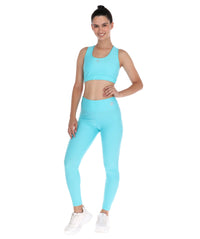 Thumbnail for Top Deportivo Mujer Azul Cielo Liso - TFIT - TFIT