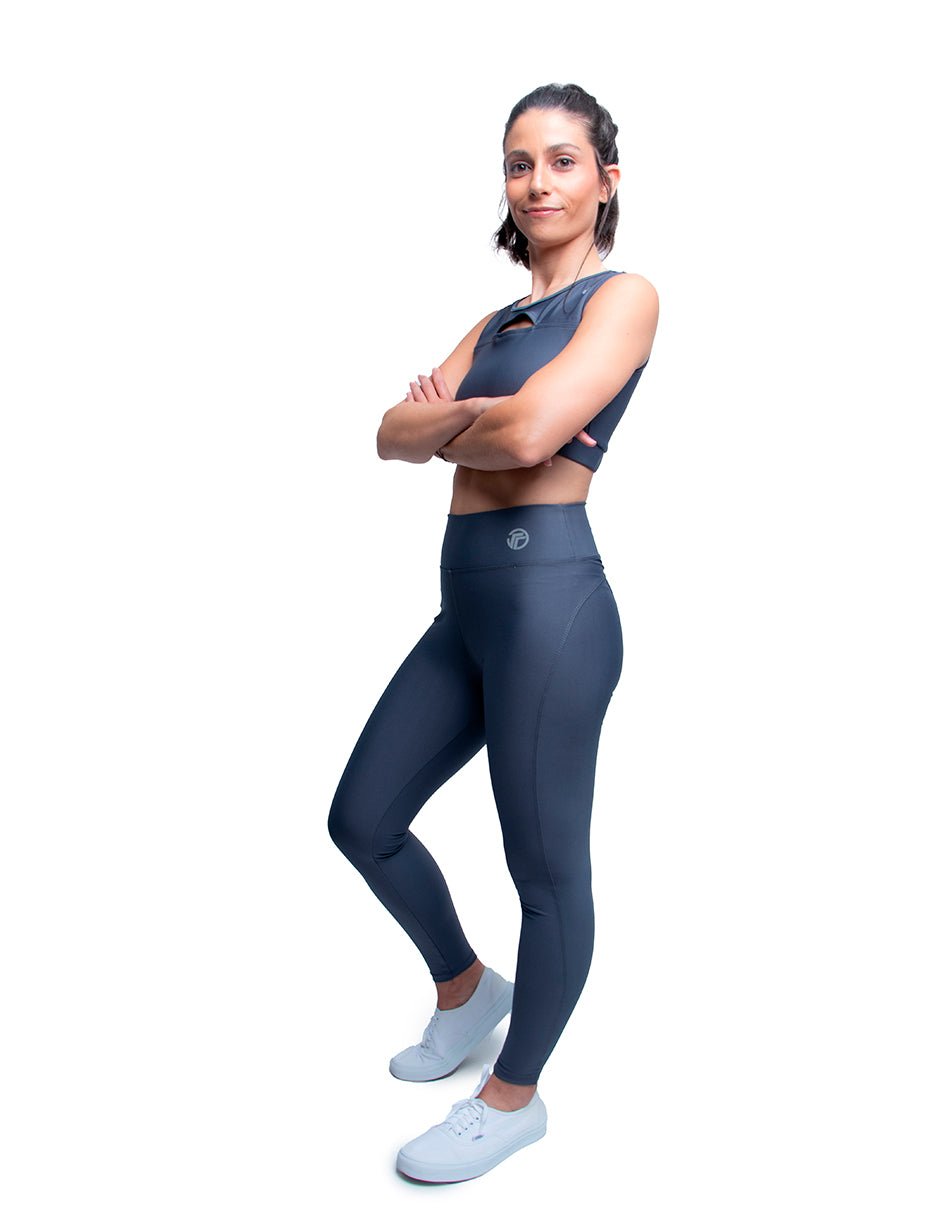 Top Deportivo Mujer Gris Liso - TFIT - TFIT