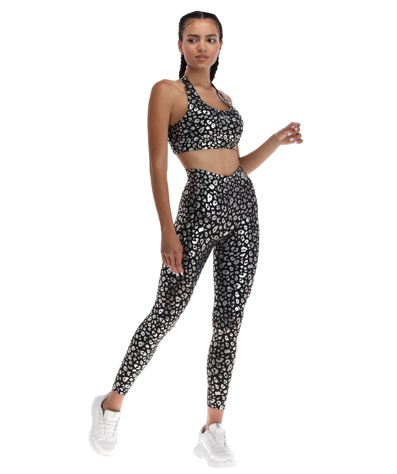 Top Deportivo Premium Mujer Estampado Animal Print Negro - TFIT 447 - TFIT