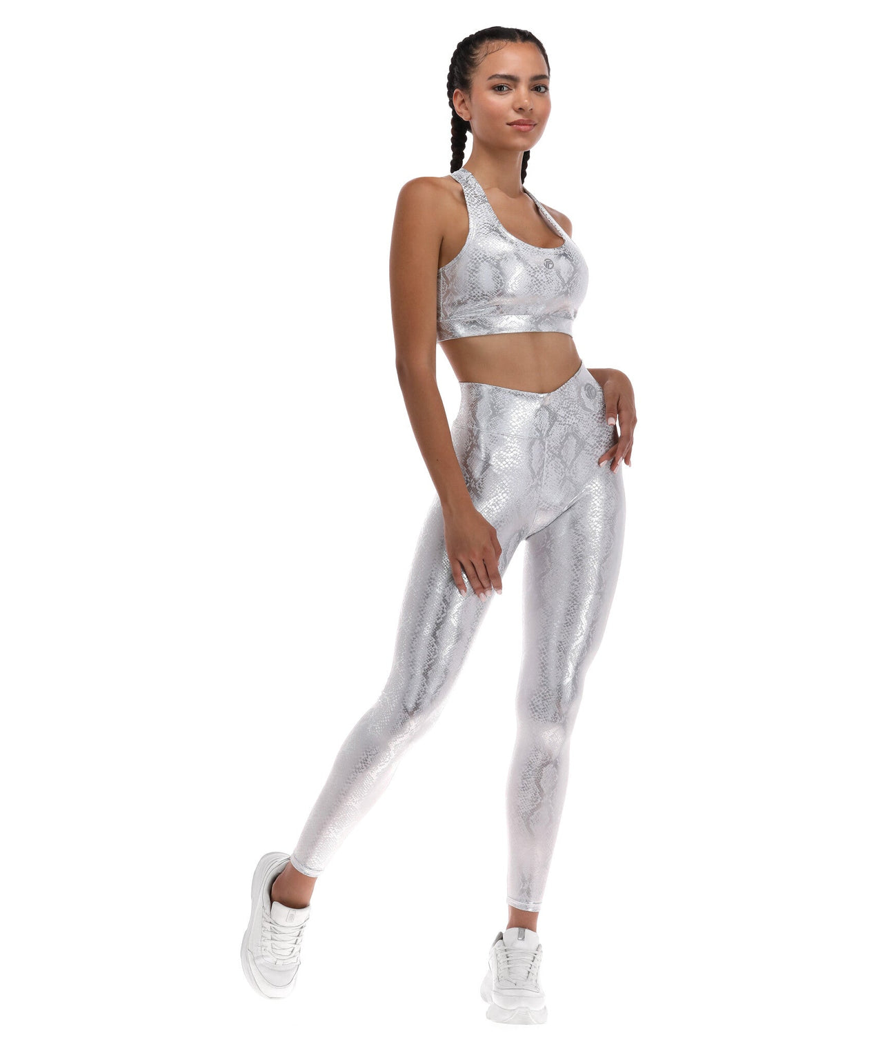 Top Deportivo Premium Mujer Estampado Snake Plata - TFIT 448 - TFIT