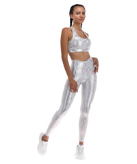 Thumbnail for Top Deportivo Premium Mujer Estampado Snake Plata - TFIT 448 - TFIT