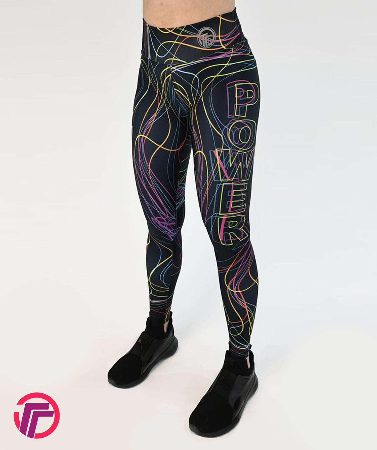 Leggins Deportivos Mujer Estampado Negro Luces Multicolor -  TFIT PRO 567