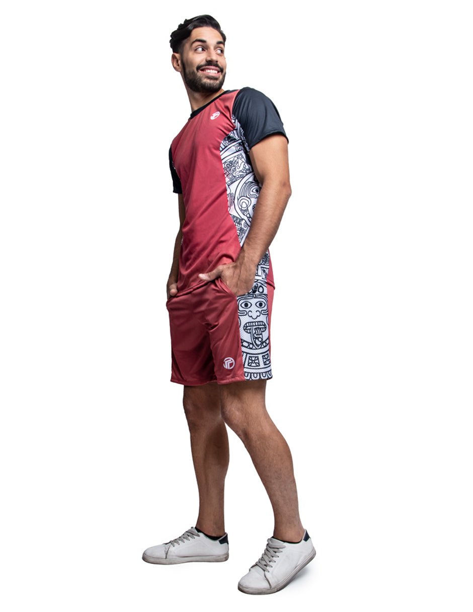 Short Deportivo Hombre Estampado Mundial Qatar Rojo - TFIT 639 - TFIT