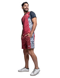 Thumbnail for Short Deportivo Hombre Estampado Mundial Qatar Rojo - TFIT 639 - TFIT