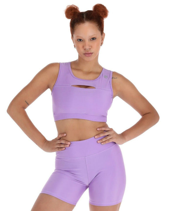 Top Deportivo Mujer Lila Liso - TFIT 437